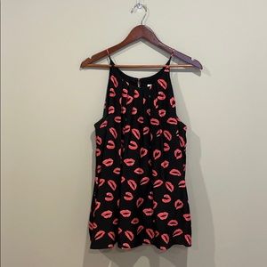 Milly | Lip Print Silk Flowy Tunic